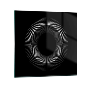 Quadro su vetro - Sole nero - 30x30 cm