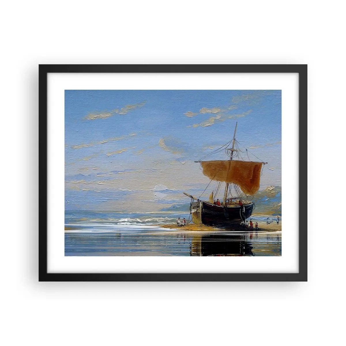 Poster in cornice nera - Acqua, terra, aria - 50x40 cm