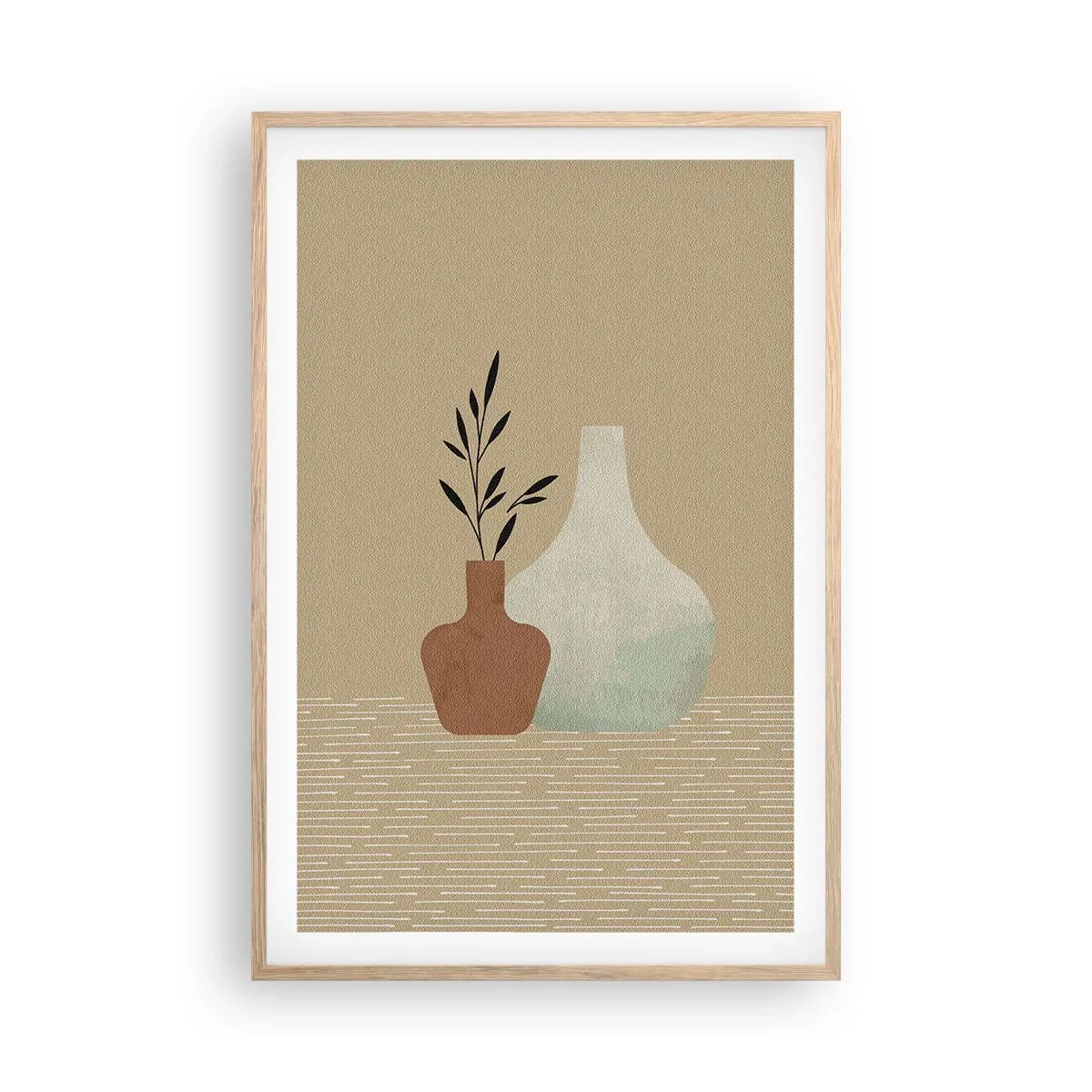 Poster in cornice rovere chiaro - Il vaso e il suo concetto - 61x91 cm