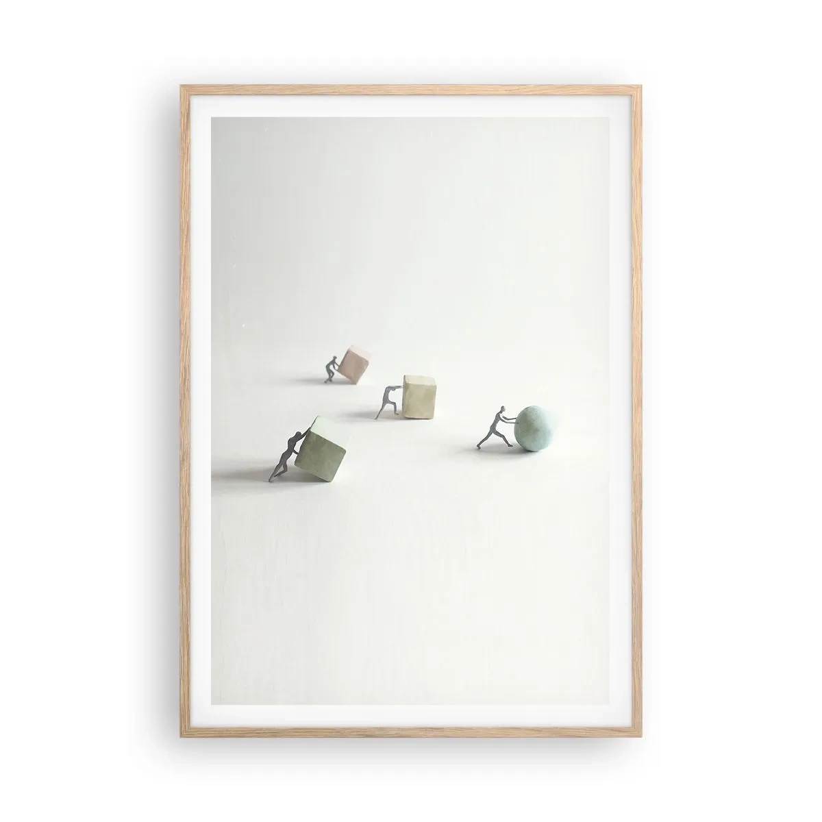 Poster in cornice rovere chiaro - È la vita - 70x100 cm