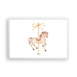 Poster in cornice bianca - Trotto aggraziato - 91x61 cm