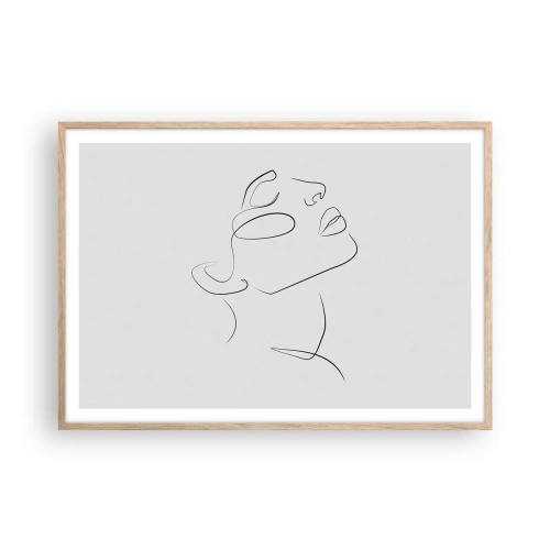 Poster in cornice rovere chiaro - I meandri dei sogni - 100x70 cm