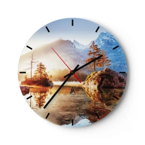 Orologio da parete - Orologio in Vetro - La natura in una nuova luce - 40x40 cm