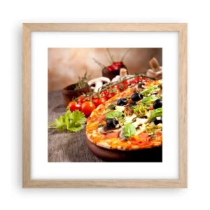 Poster in cornice rovere chiaro - Con ingredienti tellurici - 30x30 cm