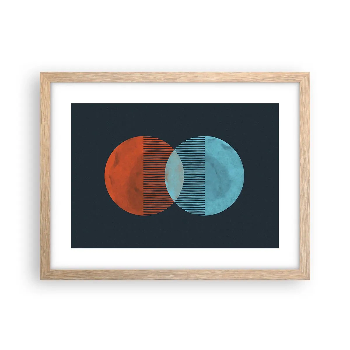 Poster in cornice rovere chiaro - Fantasia astronomica - 40x30 cm