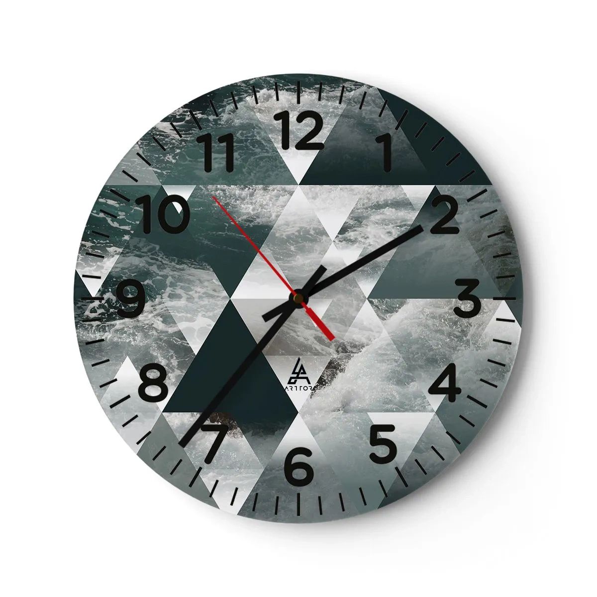 Orologio da parete - Orologio in Vetro - Prospettiva di cristallo - 30x30 cm