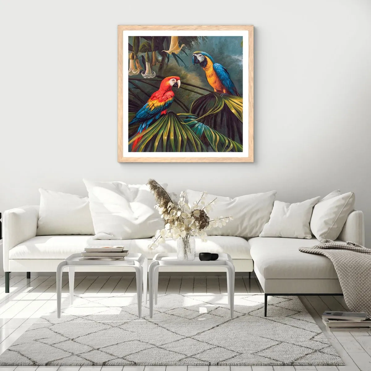 Poster in cornice rovere chiaro - Romanticità ai tropici - 30x30 cm