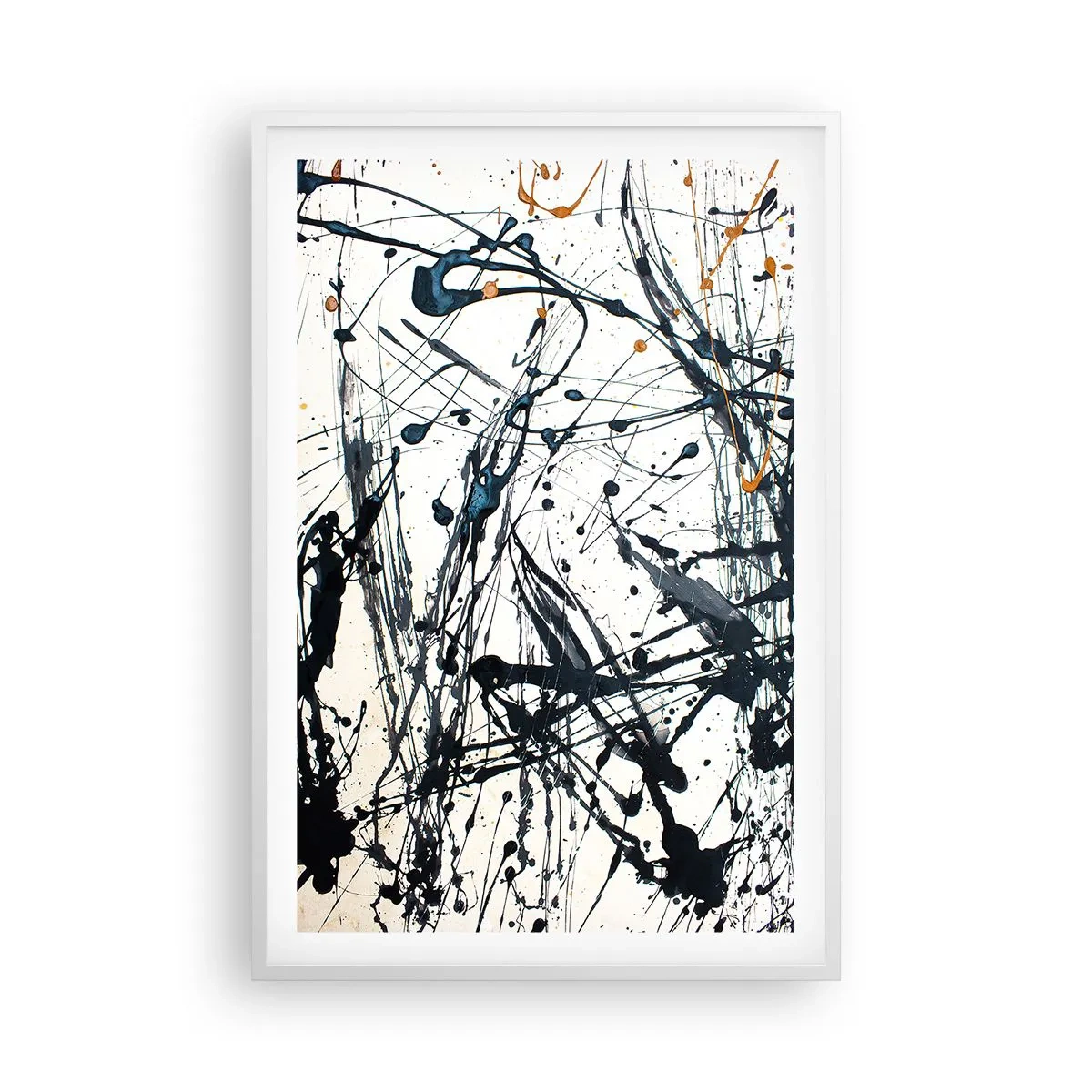 Poster in cornice bianca - Astrazione espressionistica - 61x91 cm