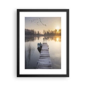 Poster in cornice nera - Tornerò un giorno - 30x40 cm