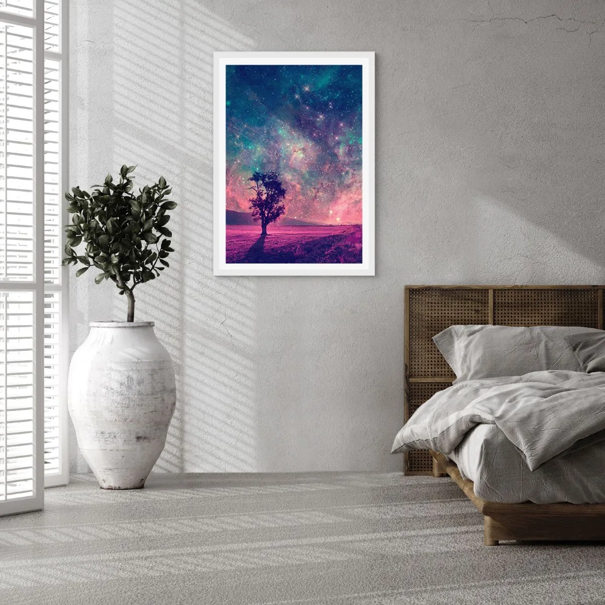 Poster in cornice bianca - Sotto un cielo magico - 50x70 cm