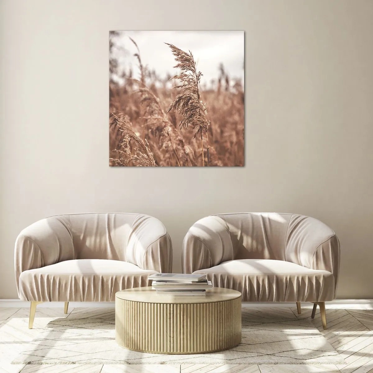 Quadro su vetro - Nei campi è già autunno - 30x30 cm