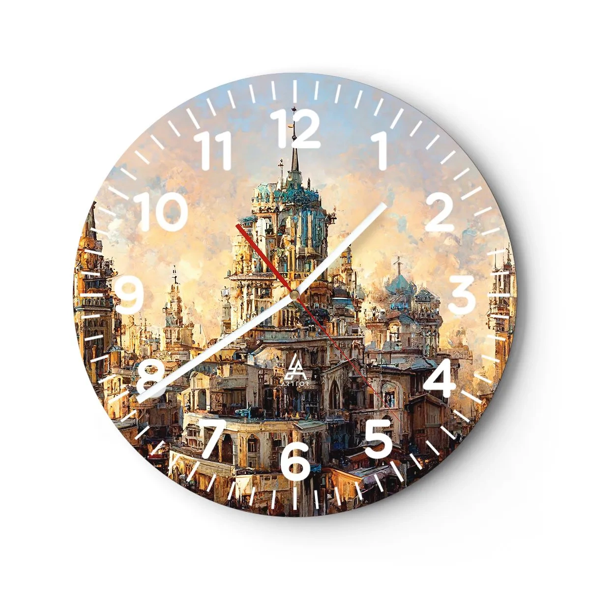 Orologio da parete - Orologio in Vetro - La città delle città - 30x30 cm