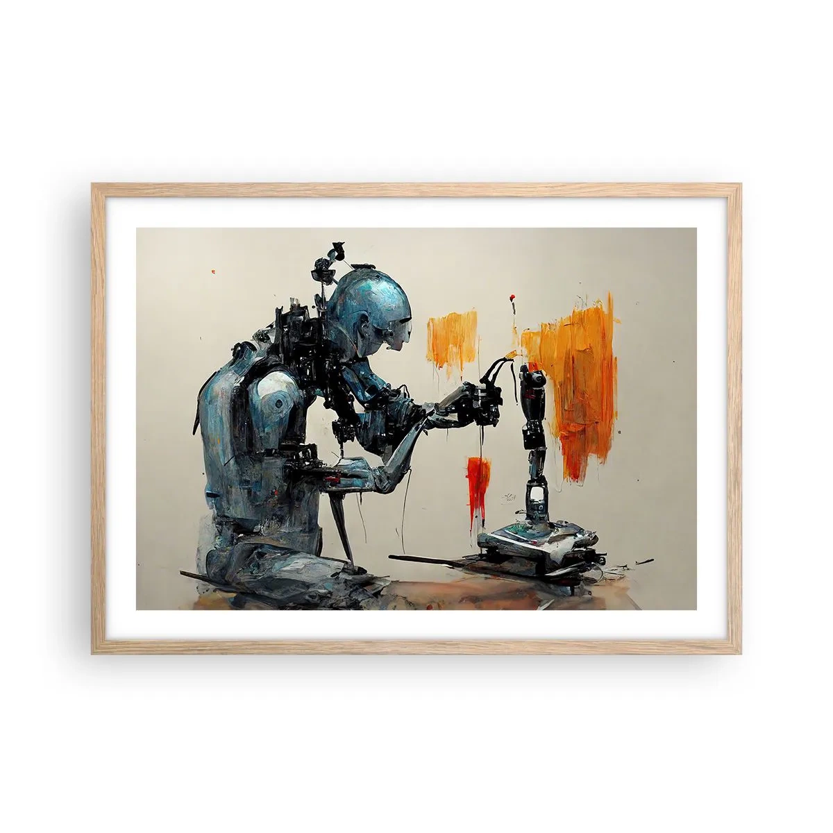 Poster in cornice rovere chiaro - È già domani... - 70x50 cm