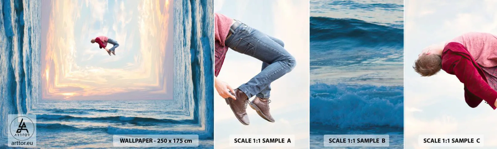 Campione Di Fotomurale Standard Eco - In un'altra dimensione - Astrazione, Uomo, Natura - 100x30 cm