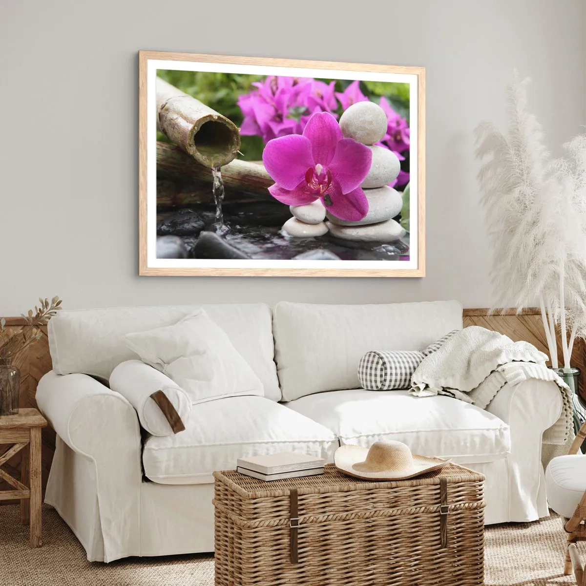 Poster in cornice rovere chiaro - E già ti riposi - 40x30 cm