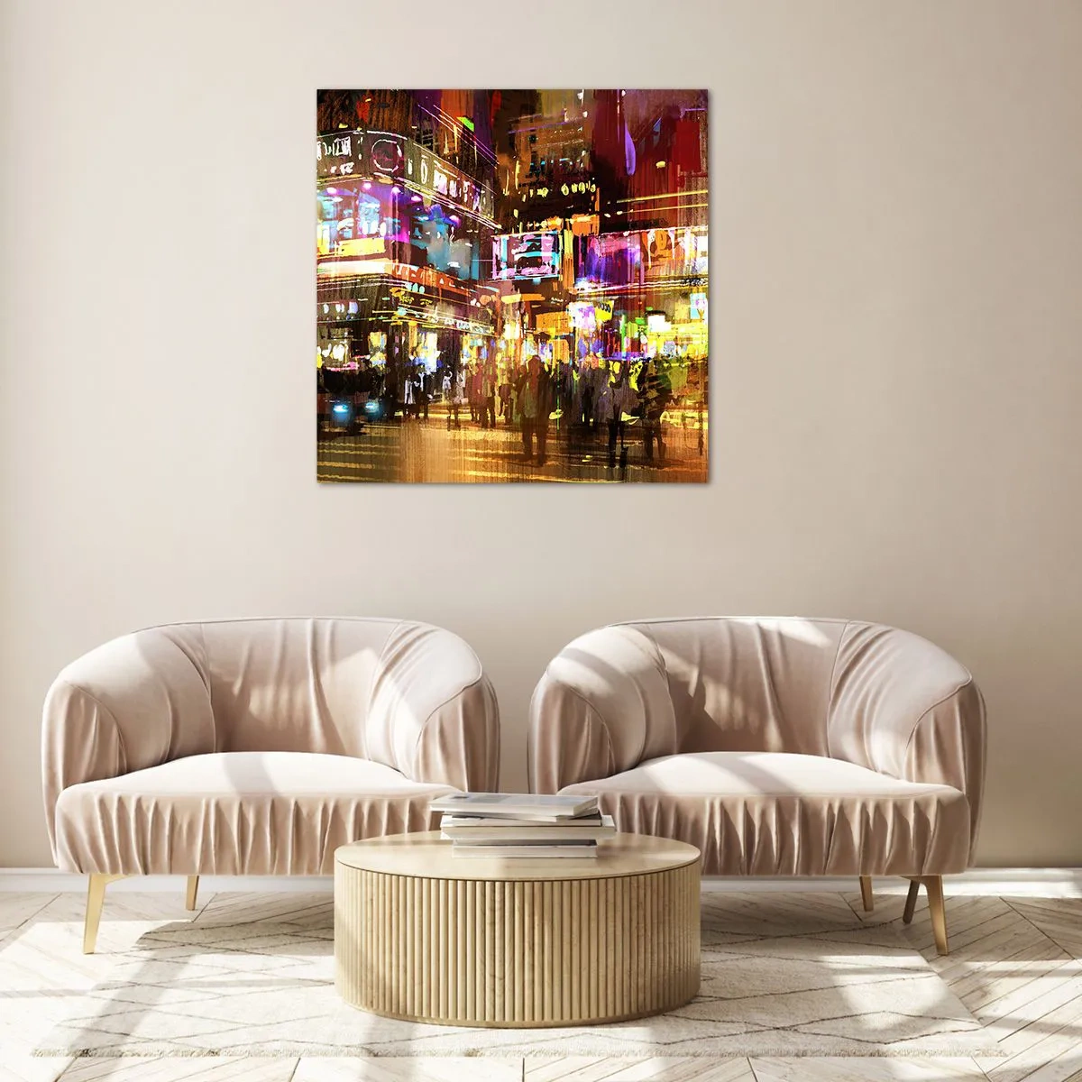 Quadro su vetro - Nel mare di luce - 70x70 cm