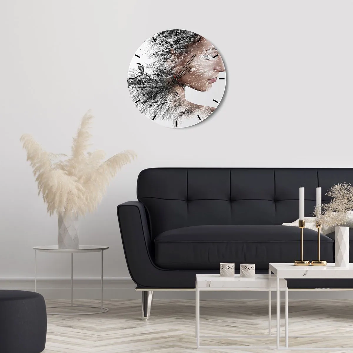 Orologio da parete - Orologio in Vetro - Lo spirito della foresta - 30x30 cm