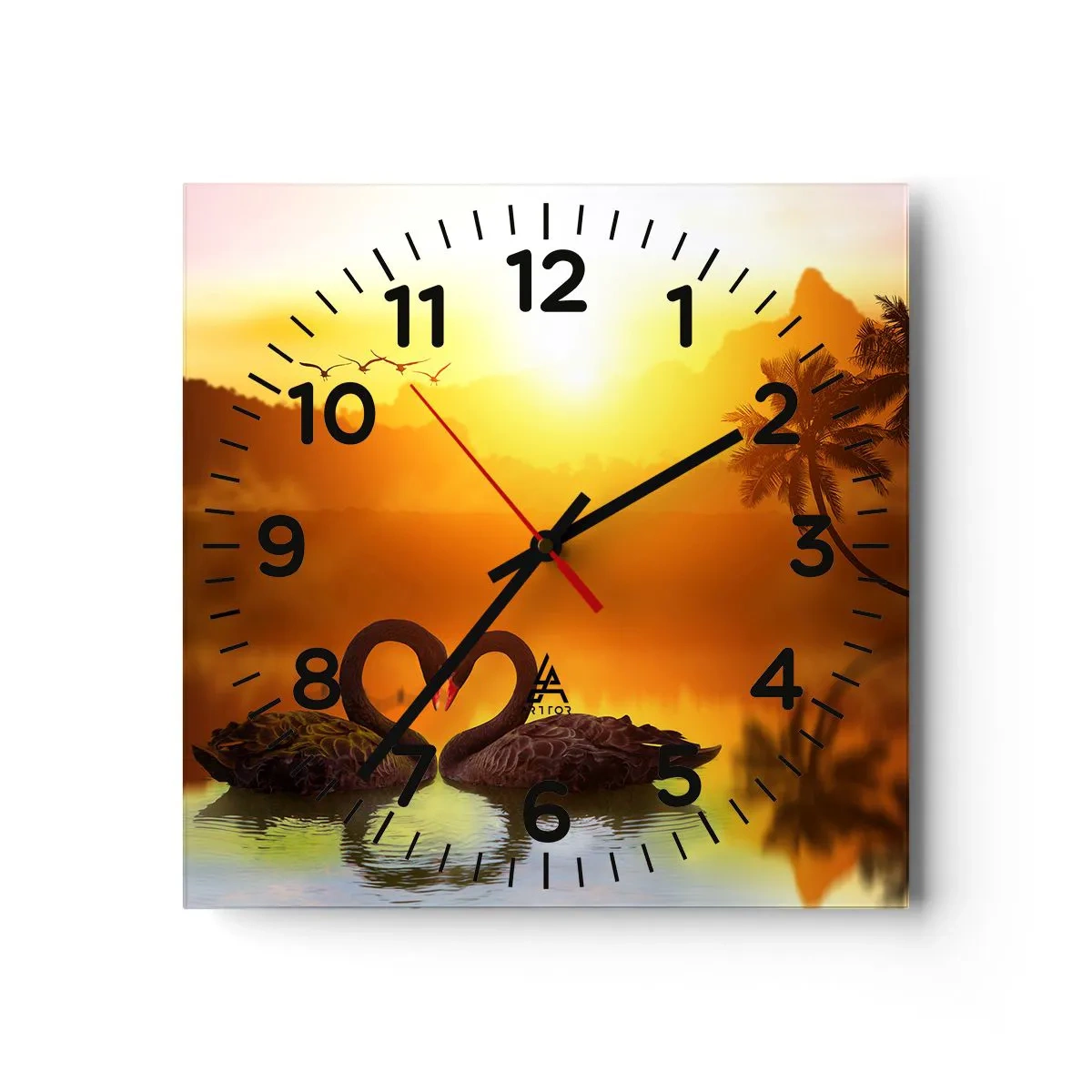 Orologio da parete - Orologio in Vetro - Tutto in coppia - 30x30 cm