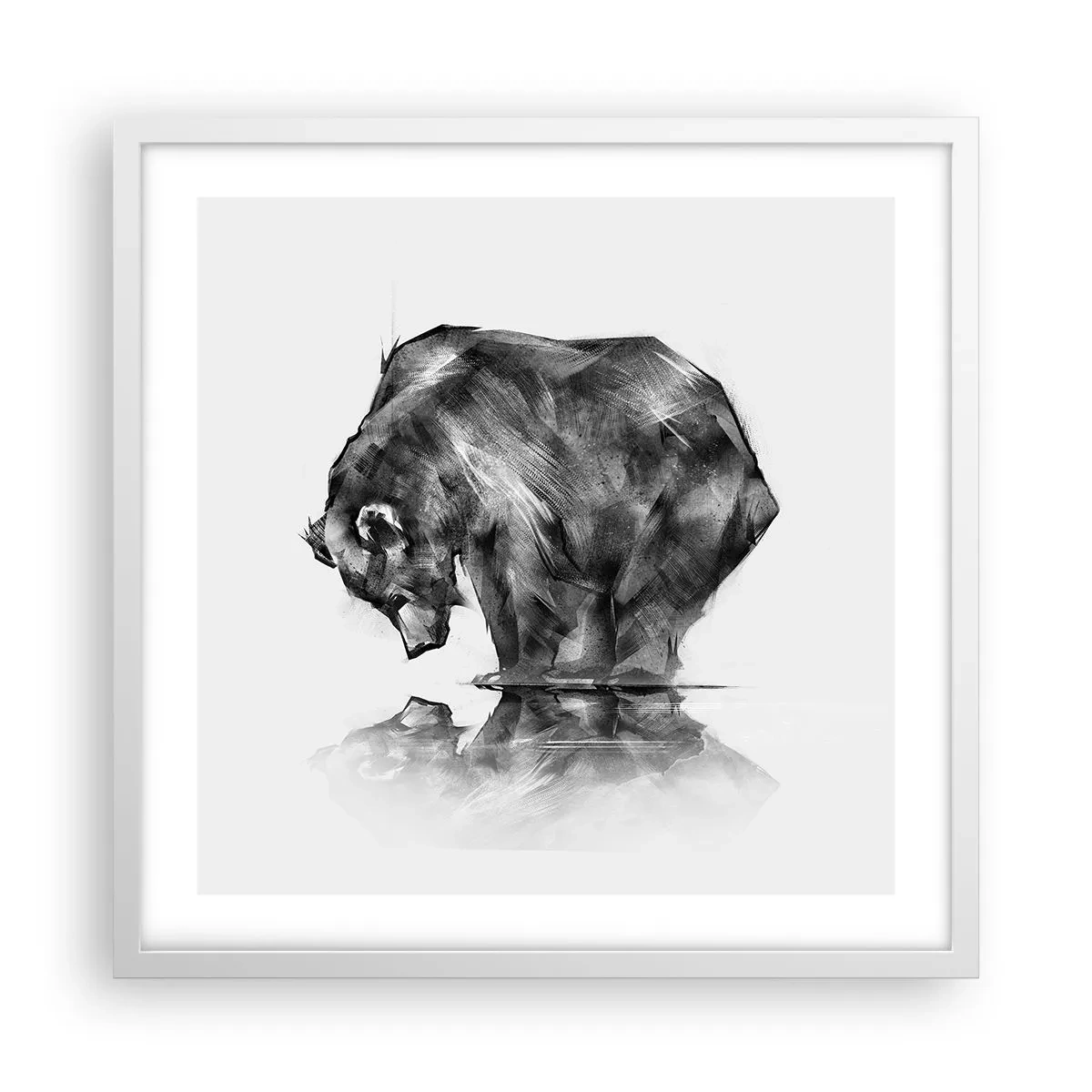 Poster in cornice bianca - Fa piacere vedere chi ci è caro - 50x50 cm