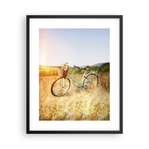 Poster in cornice nera - Resto qui un attimo - 40x50 cm