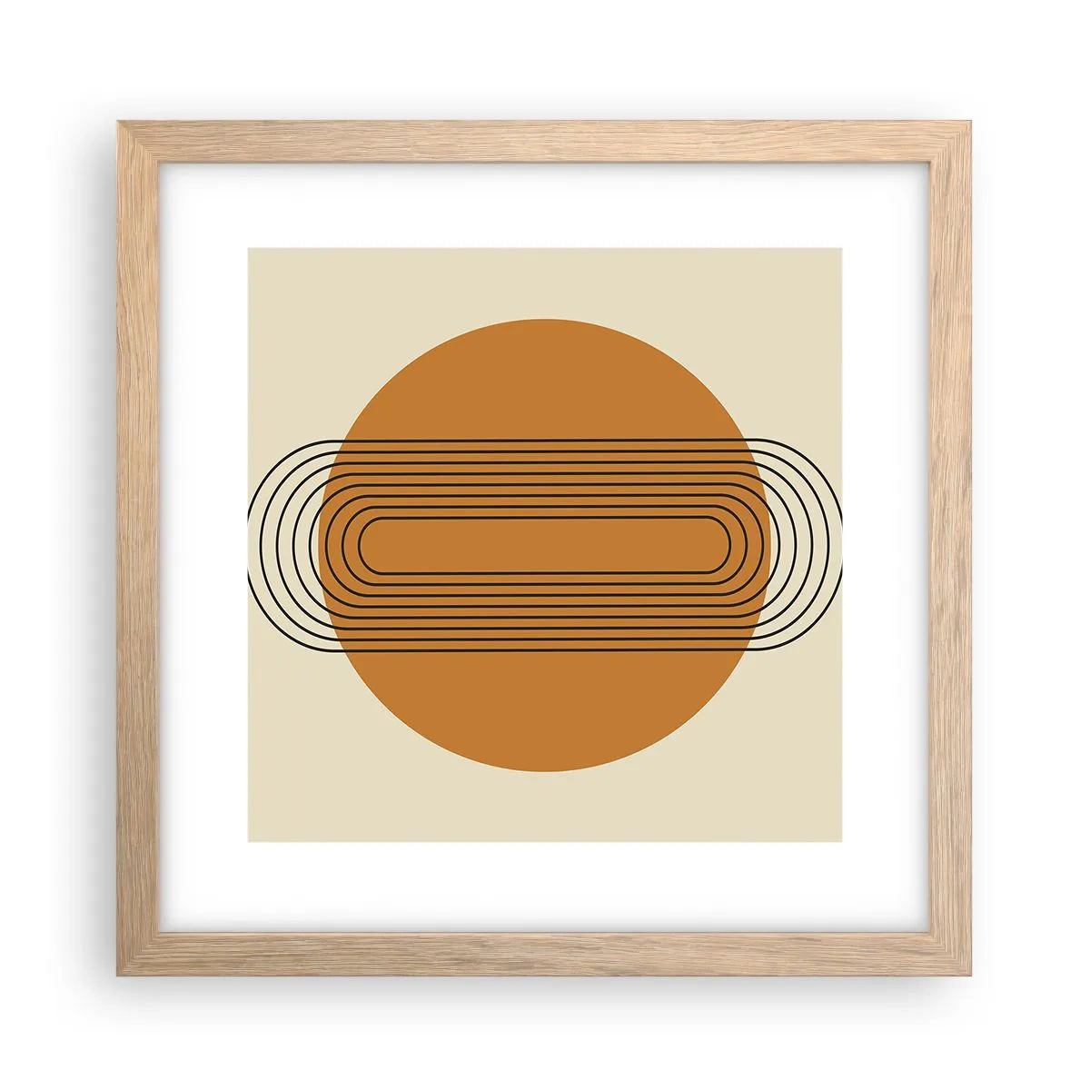 Poster in cornice rovere chiaro - Piano perfetto - 30x30 cm