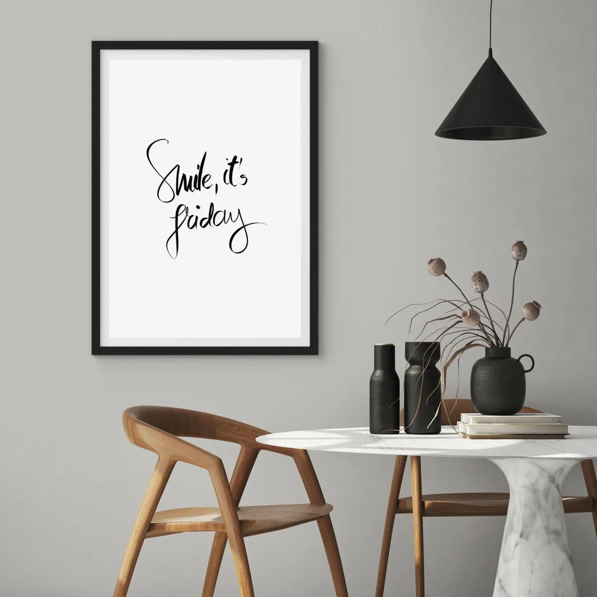 Poster in cornice nera - Vera gioia - 50x70 cm
