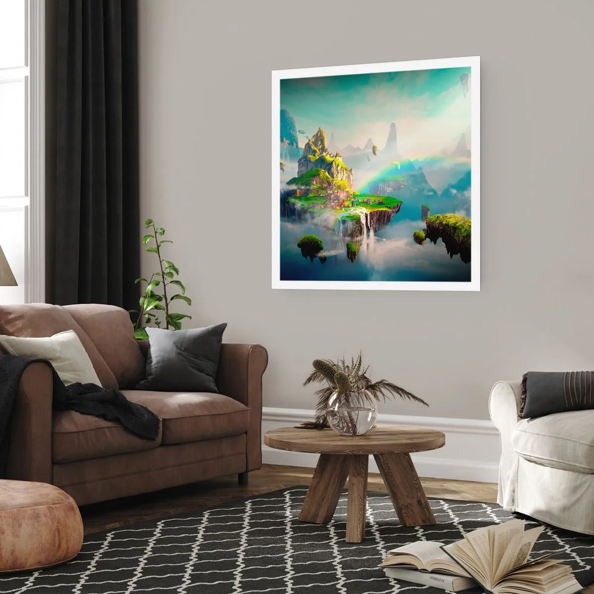 Poster - In mezzo al cielo: isole fortunate - 60x60 cm