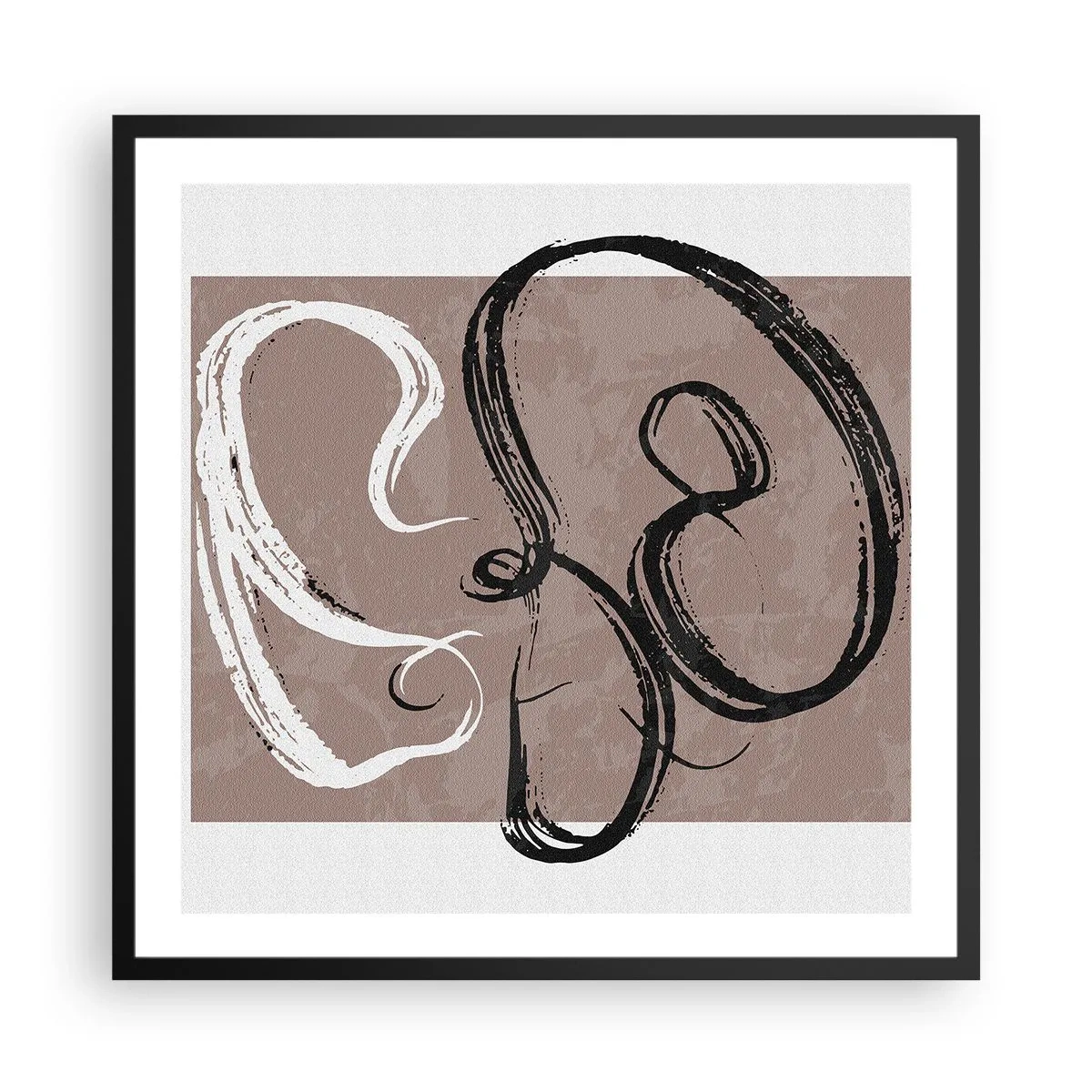 Poster in cornice nera - Composizione: alla ricerca della pienezza - 60x60 cm