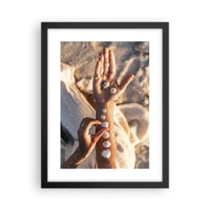 Poster in cornice nera - La bellezza a portata di mano - 30x40 cm