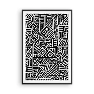 Poster in cornice nera - Composizione precolombiana - 61x91 cm
