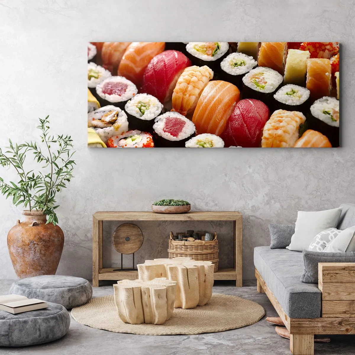 Quadro su tela - Stampe su Tela - Colori e sapori dell'Asia - 100x40 cm