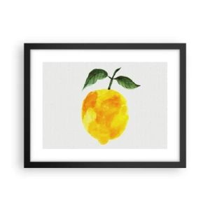 Poster in cornice nera - Scoprire il sapore del sole - 40x30 cm