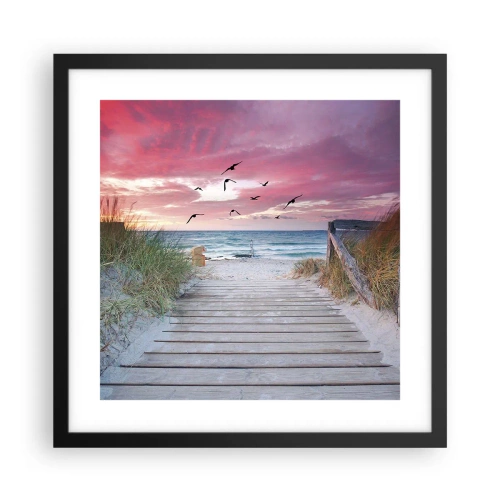 Poster in cornice nera - Impressioni baltiche - 40x40 cm
