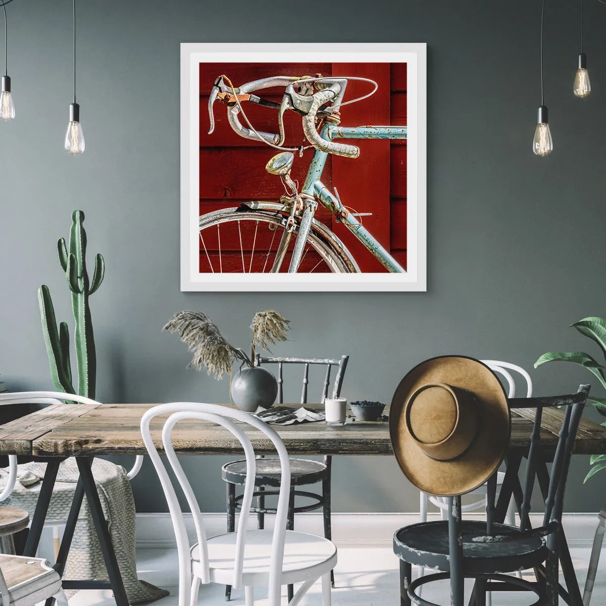 Poster in cornice bianca - Creata per la vittoria - 50x50 cm