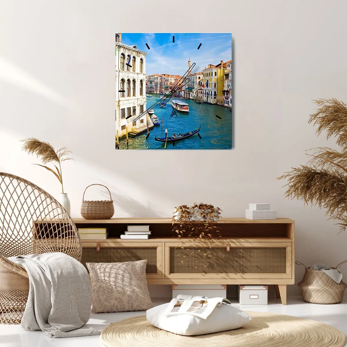 Orologio da parete - Orologio in Vetro - Una circolazione stradale unica al mondo - 40x40 cm