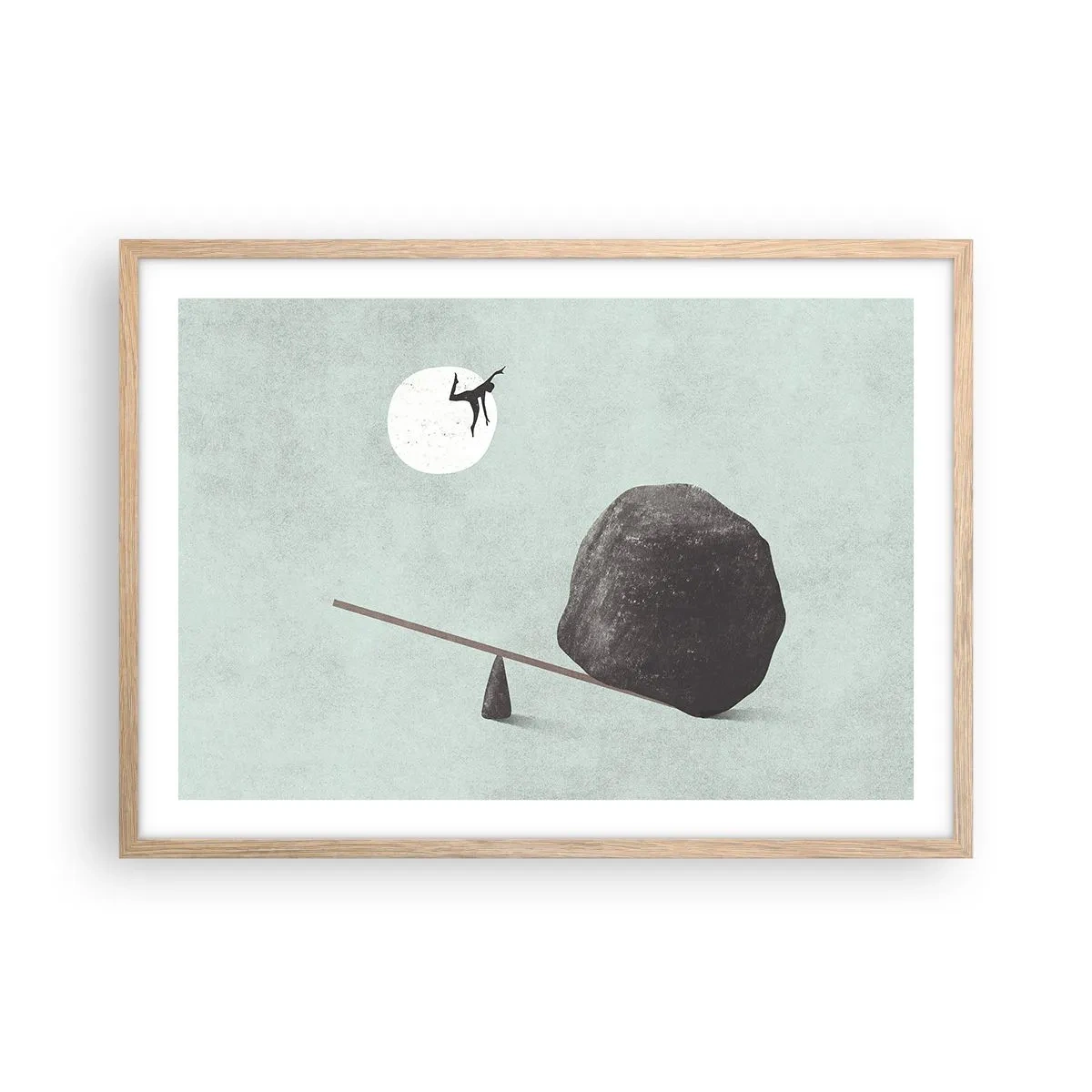 Poster in cornice rovere chiaro - Sogno adempiuto - 70x50 cm