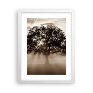 Poster in cornice bianca - L'albero delle sole buone notizie - 30x40 cm