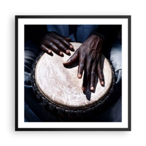 Poster in cornice nera - Vivi al tuo ritmo - 60x60 cm