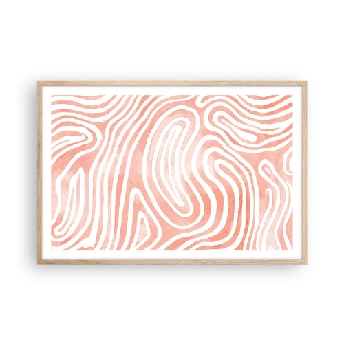 Poster in cornice rovere chiaro - Nel labirinto di corallo - 91x61 cm