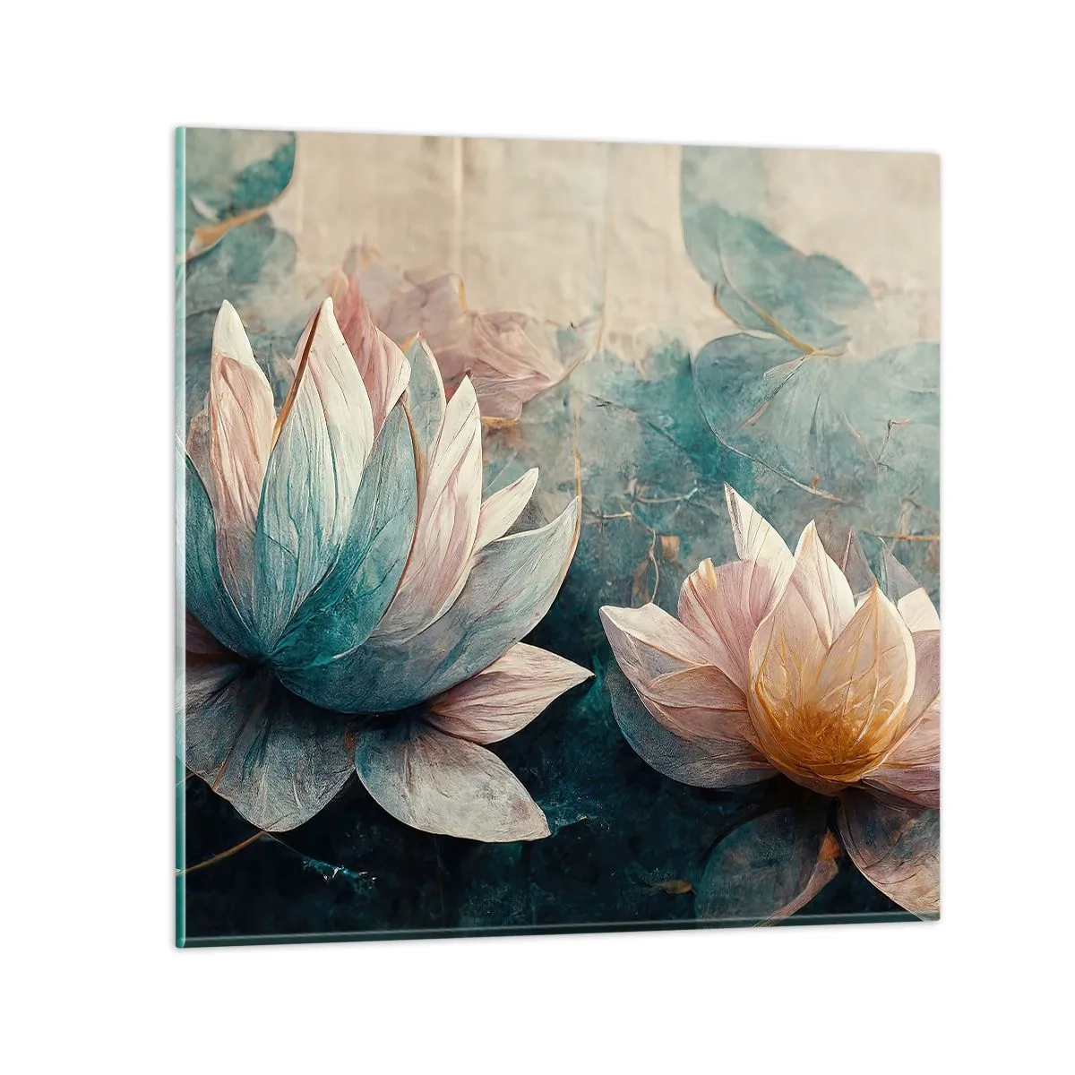 Quadro su vetro - Le stelle del lago - 30x30 cm