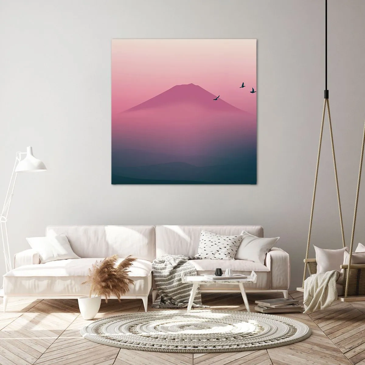 Quadro su tela - Stampe su Tela - Viandanti sopra le nuvole - 40x40 cm