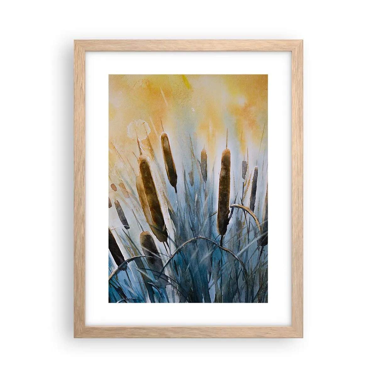 Poster in cornice rovere chiaro - Fresco dell'acqua, calore del sole - 30x40 cm