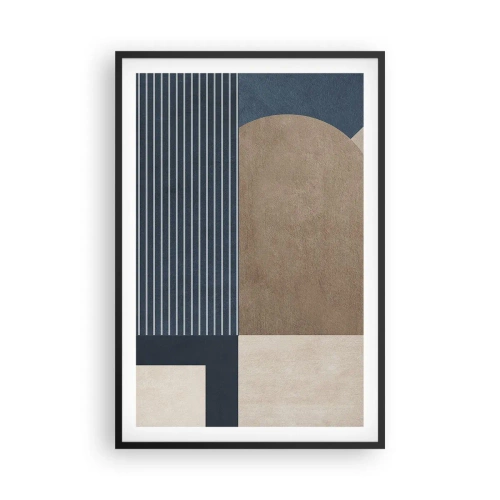 Poster in cornice nera - Composizione di semplicità e rotondità - 61x91 cm
