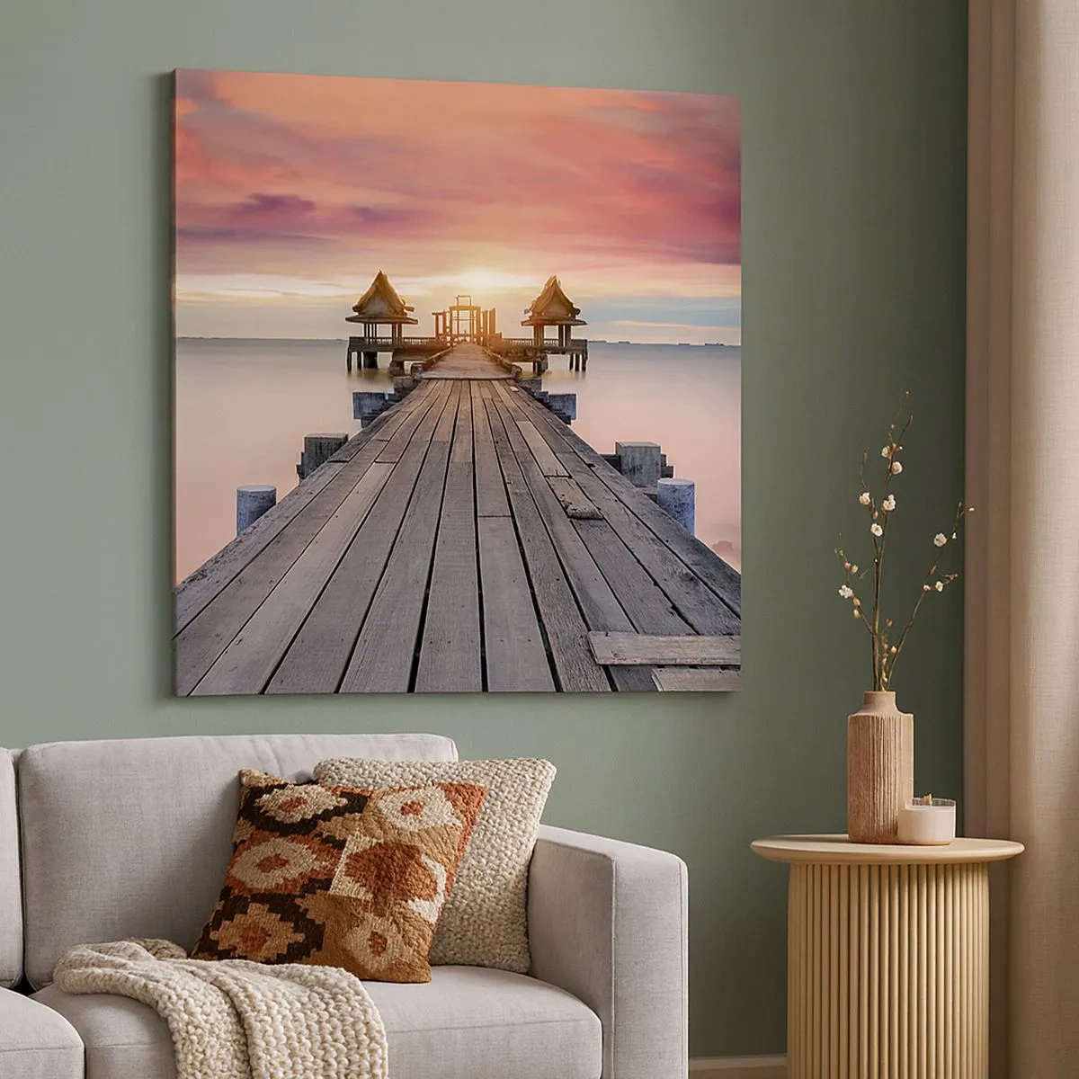 Quadro su tela - Stampe su Tela - Tramonto d'oriente - 30x30 cm