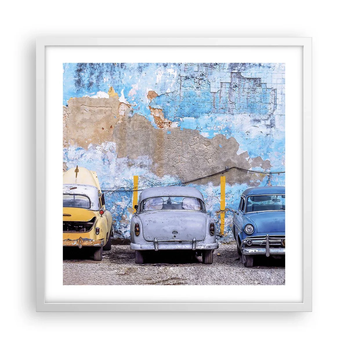 Poster in cornice bianca - L'incontro dei veterani - 50x50 cm