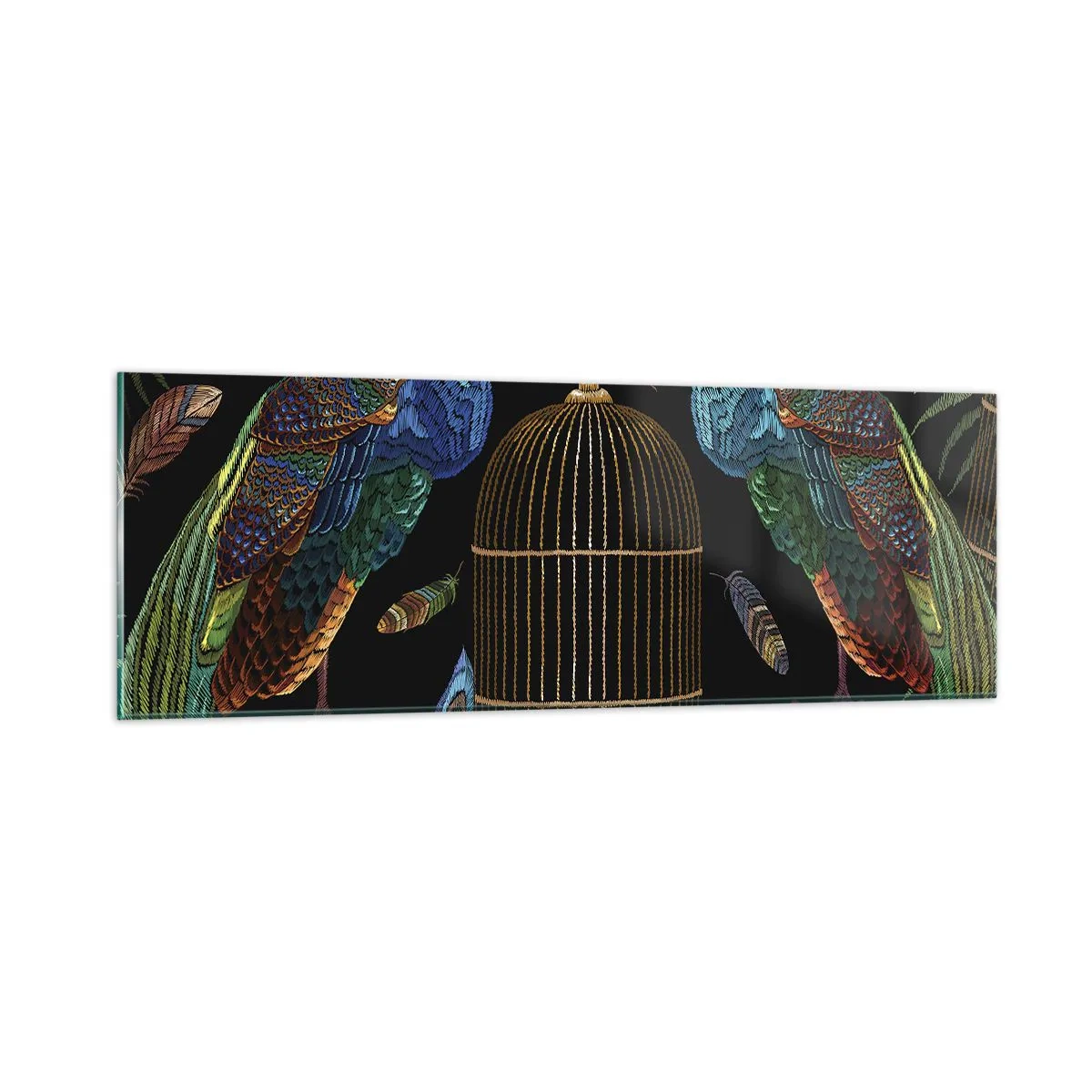 Quadro su vetro - Con gli abiti reali - 90x30 cm