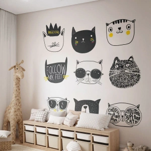 Fotomurali Autoadesivo Deluxe Sticker - Ognuno è diverso - Gatto, Illustrazione, Grafica - 450x315 cm
