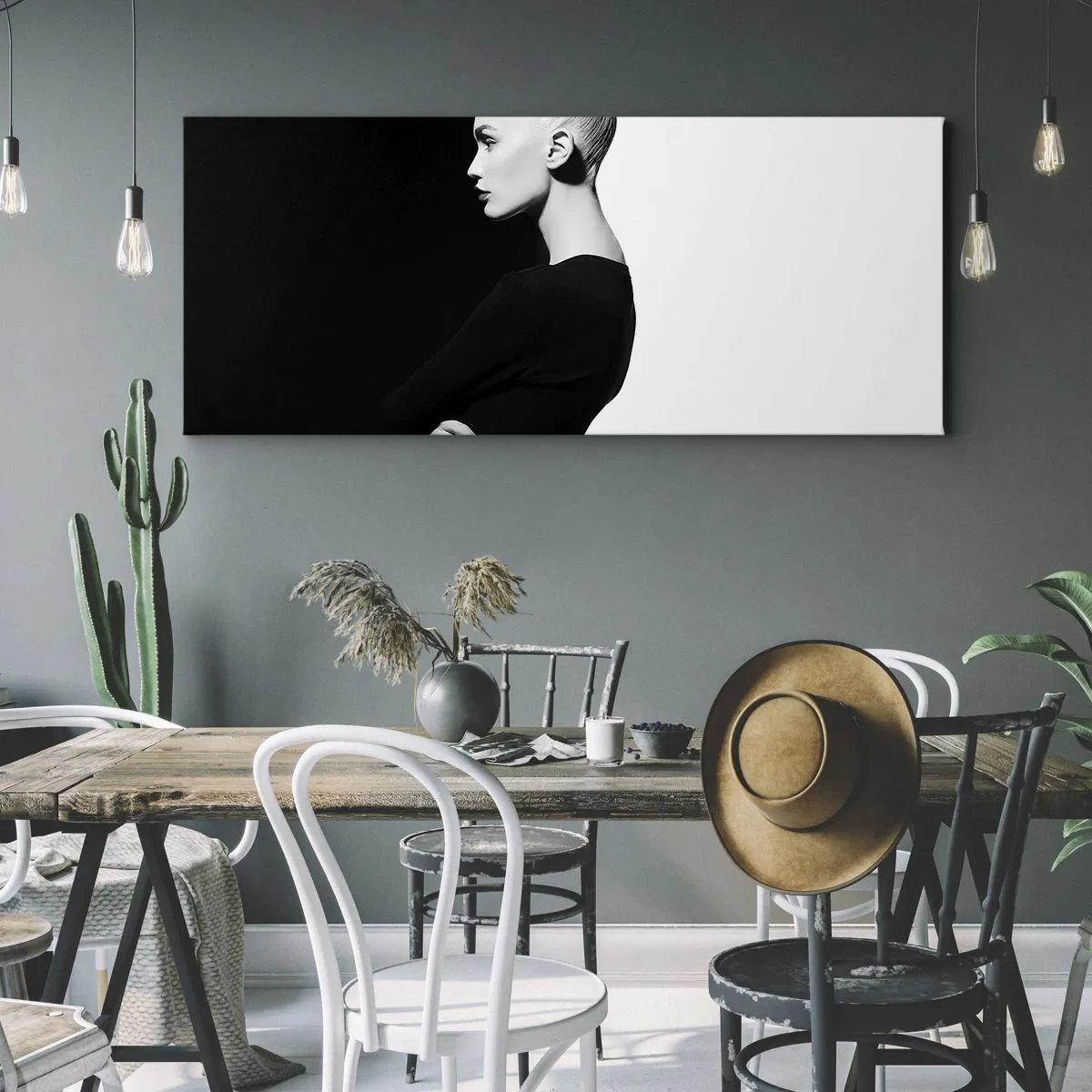 Quadro su tela - Stampe su Tela - Semplicemente donna - 100x40 cm