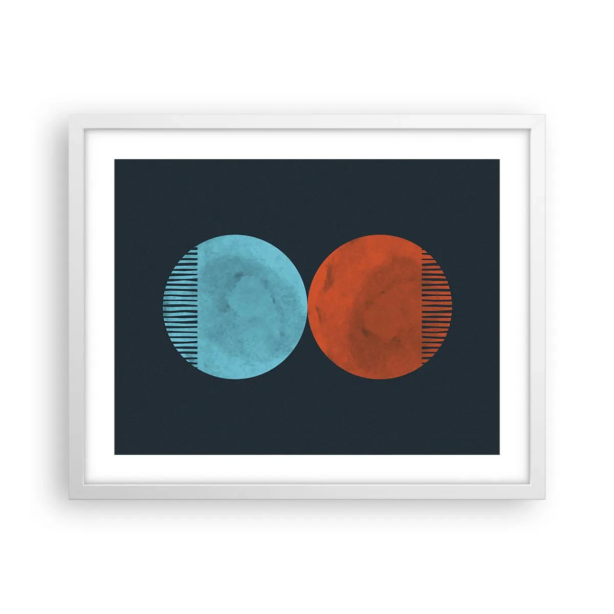 Poster in cornice bianca - Solo geometria? - 50x40 cm