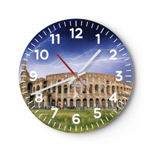 Orologio da parete - Orologio in Vetro - Arena di combattimenti - 30x30 cm